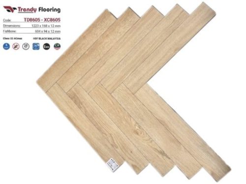 Sàn gỗ xương cá cốt đen Trendy Flooring – XC8605