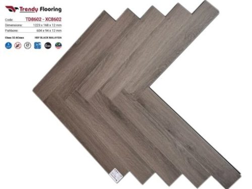 Sàn gỗ xương cá cốt đen Trendy Flooring – XC8605